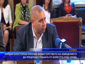 Й. Апостолов призова министерството на земеделието да предпази страната от болестта 